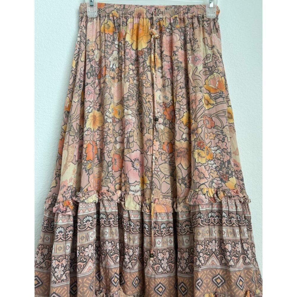 SPELL Amethyst Maxi Skirt In Blush Size Small - Picture 4 of 6